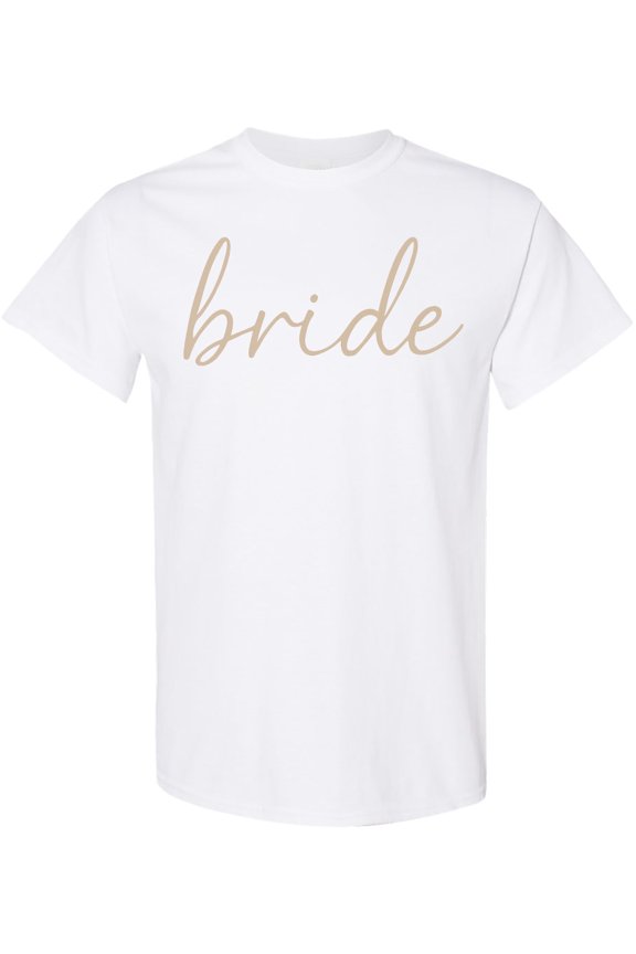 Elegant Bride Script Minimalist Typography T-Shirt