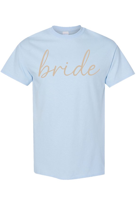 Elegant Bride Script Minimalist Typography T-Shirt