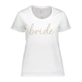 thumbnail image 1 of Inktastic Elegant Bride Script Minimalist Typography Women's Plus Size T-Shirt, 1 of 5
