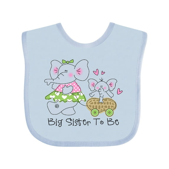 Inktastic Elephant Future Big Sister Girls Baby Bib