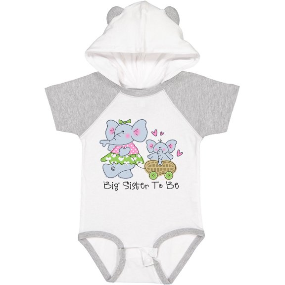 Inktastic Elephant Future Big Sister Girls Baby Bodysuit