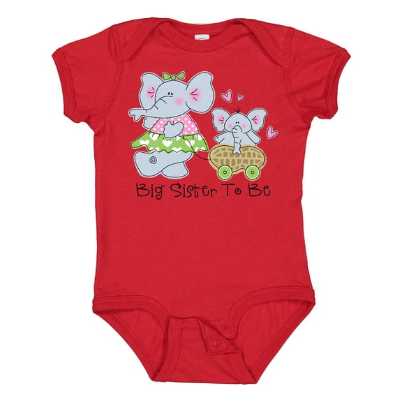 Inktastic Elephant Future Big Sister Girls Baby Bodysuit