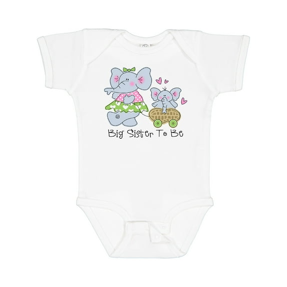 Inktastic Elephant Future Big Sister Girls Baby Bodysuit