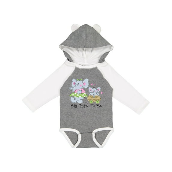 Inktastic Elephant Future Big Sister Girls Long Sleeve Baby Bodysuit