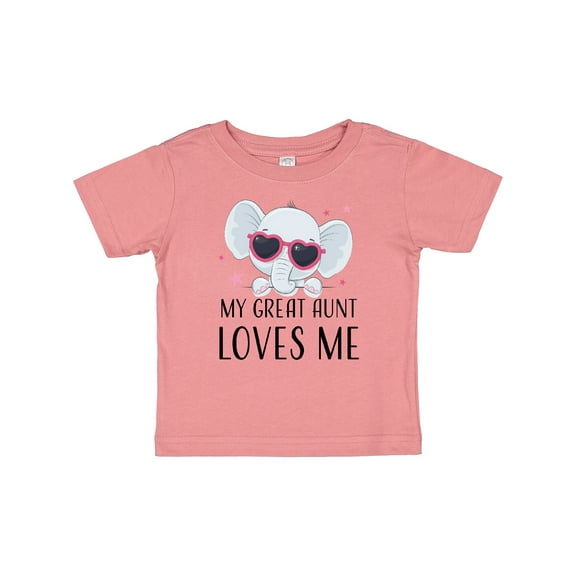 Inktastic Elephant My Great Aunt Loves Me Boys or Girls Baby T-Shirt