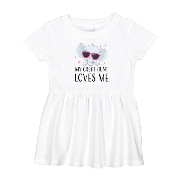 Inktastic Elephant My Great Aunt Loves Me Girls Baby Dress
