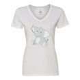 thumbnail image 1 of Inktastic Elephant Women's V-Neck T-Shirt, 1 of 5