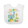 thumbnail image 1 of Inktastic Elephant and Giraffe 1st Birthday Boys or Girls Baby Bib, 1 of 4