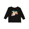 thumbnail image 1 of Inktastic Embrace Your Magical Side Girl Hugging A Unicorn Boys or Girls Long Sleeve Toddler T-Shirt, 1 of 5