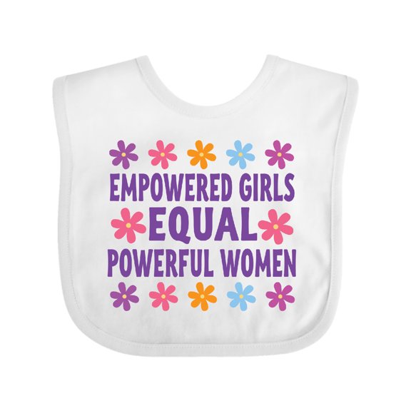 Inktastic Empowered Girls Equal Powerful Women Girls Baby Bib