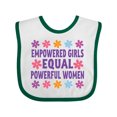 thumbnail image 1 of Inktastic Empowered Girls Equal Powerful Women Girls Baby Bib, 1 of 4