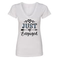 thumbnail image 1 of Inktastic Engagement Announcement Just Engaged Women's V-Neck T-Shirt, 1 of 5