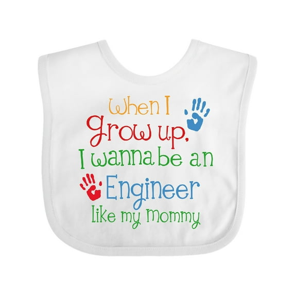 Inktastic Engineer Like Mommy Boys or Girls Baby Bib