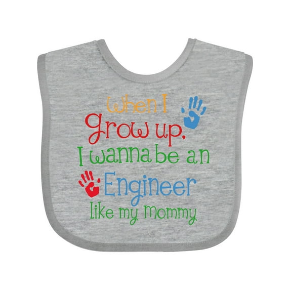 Inktastic Engineer Like Mommy Boys or Girls Baby Bib