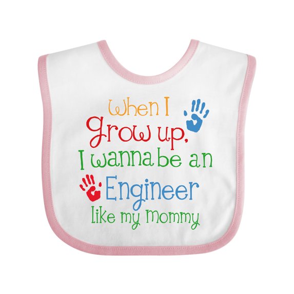 Inktastic Engineer Like Mommy Boys or Girls Baby Bib