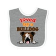 thumbnail image 1 of Inktastic English Bulldog Dog Girls Baby Bib, 1 of 4