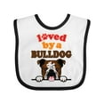 thumbnail image 1 of Inktastic English Bulldog Dog Girls Baby Bib, 1 of 4