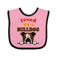 thumbnail image 1 of Inktastic English Bulldog Dog Girls Baby Bib, 1 of 4