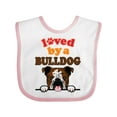 thumbnail image 1 of Inktastic English Bulldog Dog Girls Baby Bib, 1 of 4