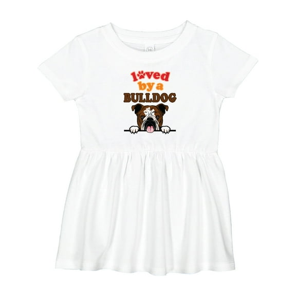 Inktastic English Bulldog Dog Girls Baby Dress
