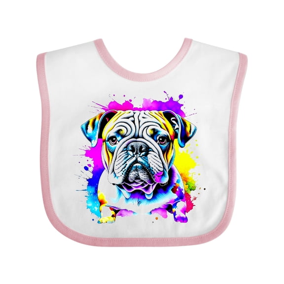 Inktastic English Bulldog Dog Lover Boys or Girls Baby Bib