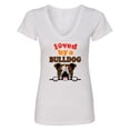 thumbnail image 1 of Inktastic English Bulldog Dog Women's V-Neck T-Shirt, 1 of 5