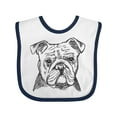thumbnail image 1 of Inktastic English Bulldog Sketch Portrait Boys or Girls Baby Bib, 1 of 4