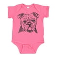 thumbnail image 1 of Inktastic English Bulldog Sketch Portrait Boys or Girls Baby Bodysuit, 1 of 5