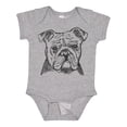 thumbnail image 1 of Inktastic English Bulldog Sketch Portrait Boys or Girls Baby Bodysuit, 1 of 5