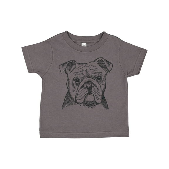 Inktastic English Bulldog Sketch Portrait Boys or Girls Toddler T-Shirt