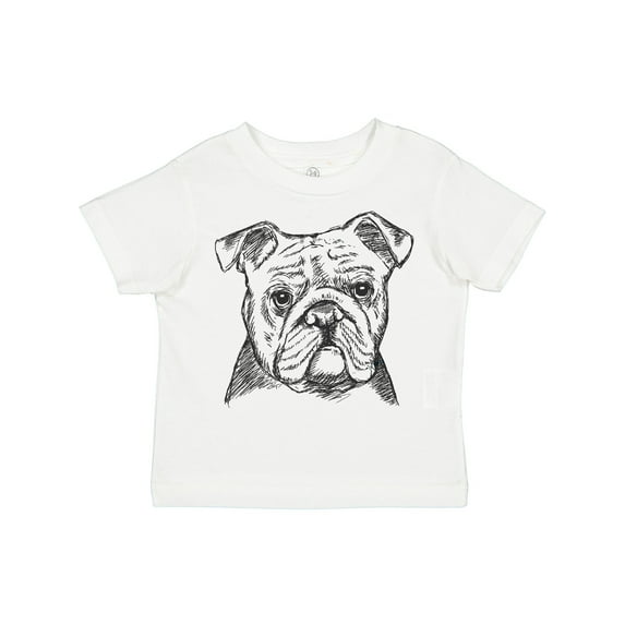 Inktastic English Bulldog Sketch Portrait Boys or Girls Toddler T-Shirt