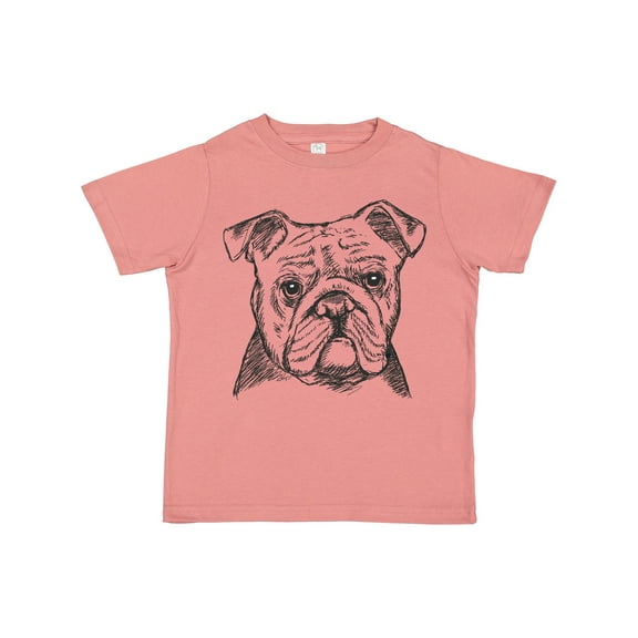 Inktastic English Bulldog Sketch Portrait Boys or Girls Toddler T-Shirt