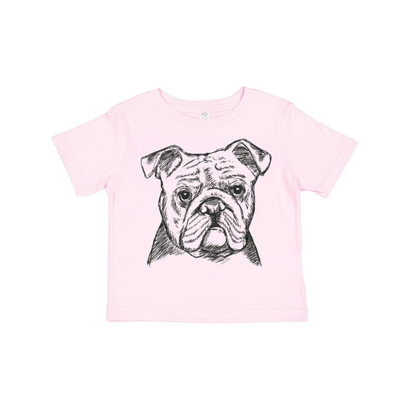 Inktastic English Bulldog Sketch Portrait Boys or Girls Toddler T-Shirt