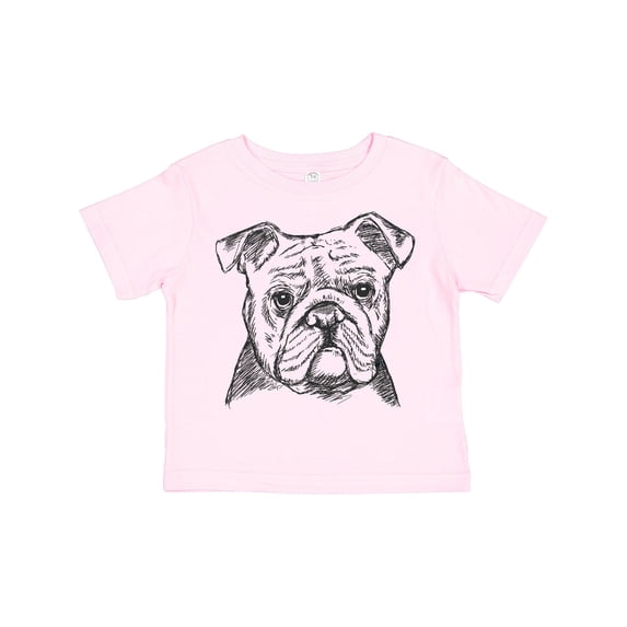 Inktastic English Bulldog Sketch Portrait Boys or Girls Toddler T-Shirt