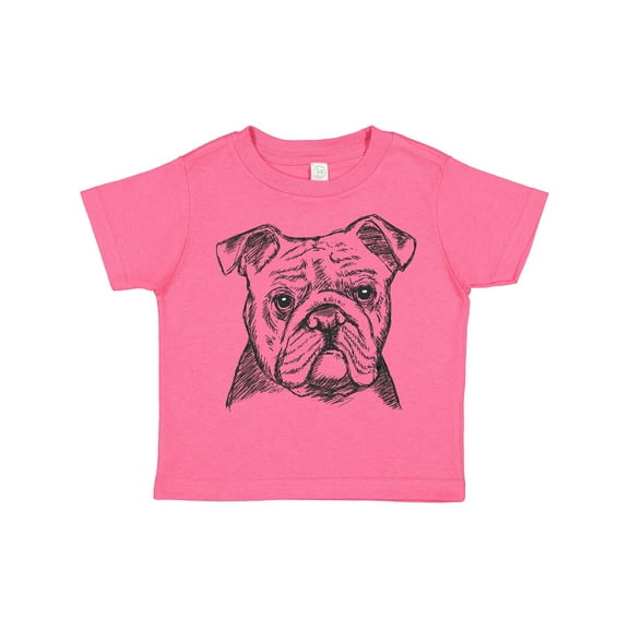 Inktastic English Bulldog Sketch Portrait Boys or Girls Toddler T-Shirt