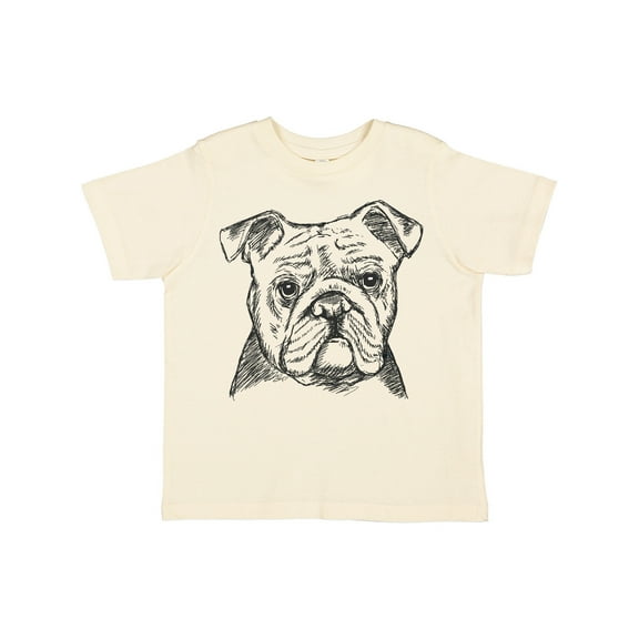 Inktastic English Bulldog Sketch Portrait Boys or Girls Toddler T-Shirt