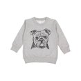 thumbnail image 1 of Inktastic English Bulldog Sketch Portrait Toddler Sweatshirt, 1 of 4