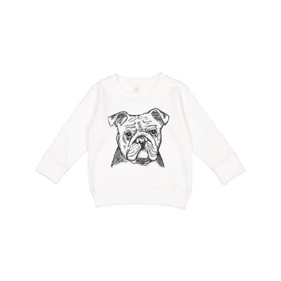 Inktastic English Bulldog Sketch Portrait Toddler Sweatshirt