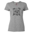 thumbnail image 1 of Inktastic English Bulldog Sketch Portrait Women's T-Shirt, 1 of 5