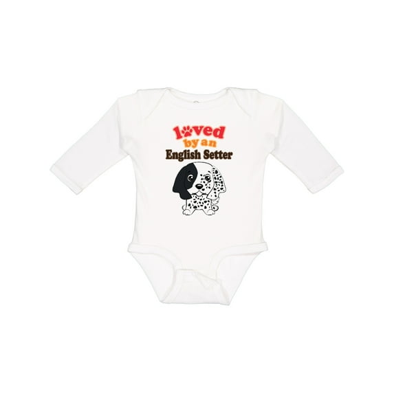 Inktastic English Setter Dog Gift Boys or Girls Long Sleeve Baby Bodysuit