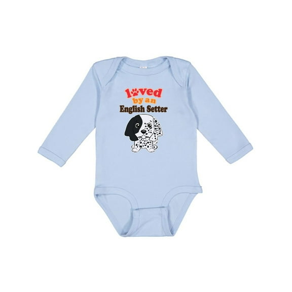 Inktastic English Setter Dog Gift Boys or Girls Long Sleeve Baby Bodysuit