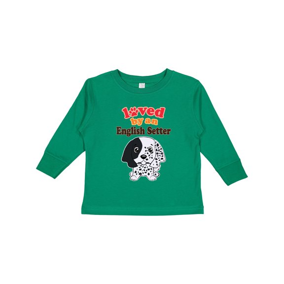 Inktastic English Setter Dog Gift Boys or Girls Long Sleeve Toddler T-Shirt