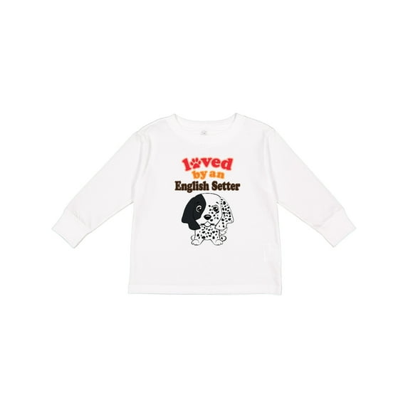 Inktastic English Setter Dog Gift Boys or Girls Long Sleeve Toddler T-Shirt