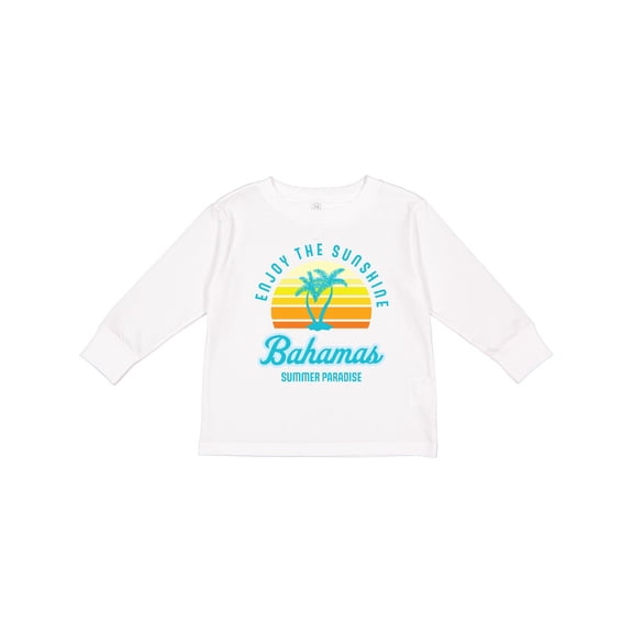 Inktastic Enjoy The Sunshine Bahamas Summer Paradise Boys or Girls Long Sleeve Toddler T-Shirt