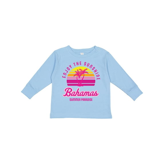 Inktastic Enjoy The Sunshine Bahamas Summer Paradise Boys or Girls Long Sleeve Toddler T-Shirt