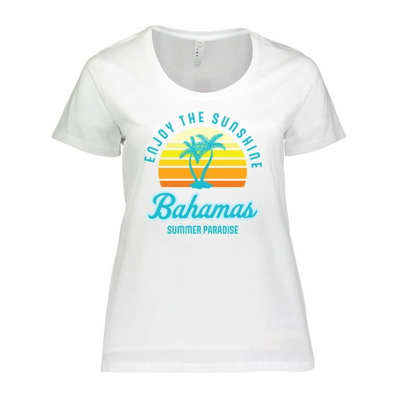 Inktastic Enjoy The Sunshine Bahamas Summer Paradise Women's Plus Size T-Shirt