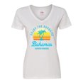 thumbnail image 1 of Inktastic Enjoy The Sunshine Bahamas Summer Paradise Women's V-Neck T-Shirt, 1 of 5