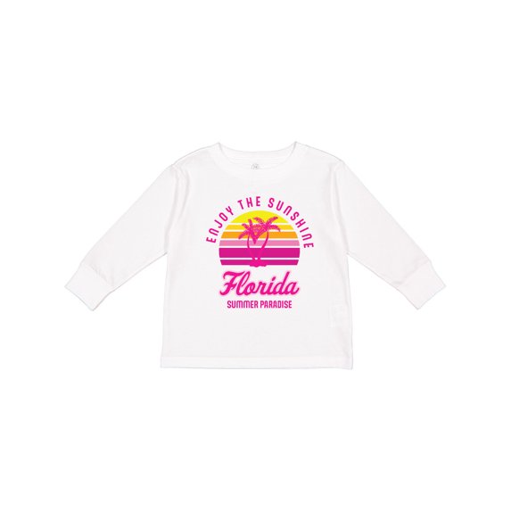 Inktastic Enjoy The Sunshine Florida Summer Paradise Boys or Girls Long Sleeve Toddler T-Shirt