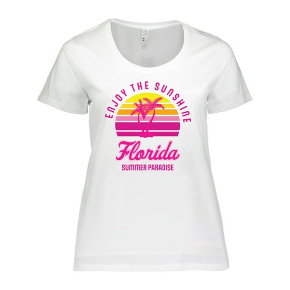 Inktastic Enjoy The Sunshine Florida Summer Paradise Women's Plus Size T-Shirt