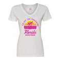 thumbnail image 1 of Inktastic Enjoy The Sunshine Florida Summer Paradise Women's V-Neck T-Shirt, 1 of 5